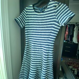 Striped Navy and White Dress